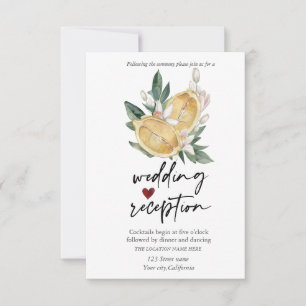 Aquarell-Limonen Botanische Rezeption Einladung