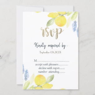Aquarell-Limonen RSVP Einladung