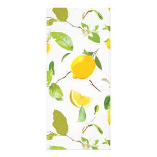 Aquarell-Limonie & Blätter 2 Werbekarte