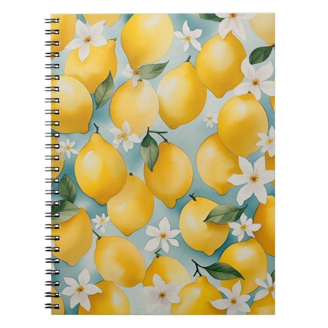 Aquarell-Limonie/Frucht  Notizblock (Vorderseite)