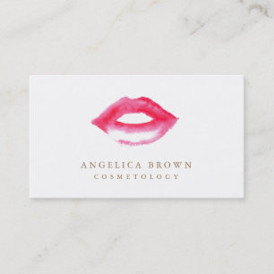 Aquarell-Lippenstiftcosmetology-Visitenkarte Visitenkarte