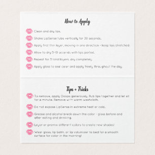 Aquarell Lippies Visitenkarte - Spitzen und Visitenkarten