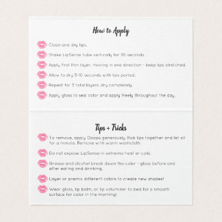 Aquarell Lippies Visitenkarte - Spitzen und Visitenkarten