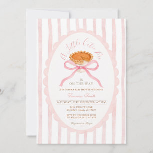 Aquarell Little Cutie Pie Rosa Schleife Baby Showe Einladung