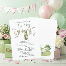 Aquarell Little Putter ist auf dem Weg Baby-Party