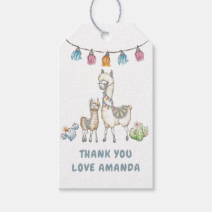Aquarell Llama-Kinderdusche Geschenkanhänger