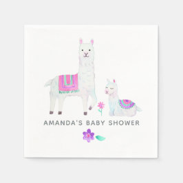 Aquarell Llama-Kinderdusche Serviette