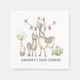 Aquarell Llama-Kinderdusche Serviette