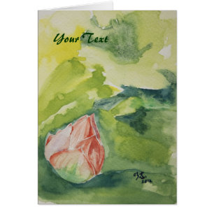 Aquarell-Lotus-Karte