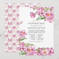 Aquarell-Lotusblume indische Shower per Post