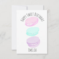 Aquarell Macaron Pastel Niedliche Geburtstag Party