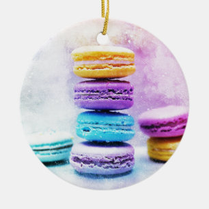 Aquarell Macaroon Lebensmittel Abstrakt Keramik Ornament