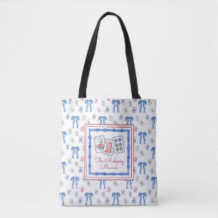 Aquarell-Mahjong-Kacheln & Schleifen Personalisier