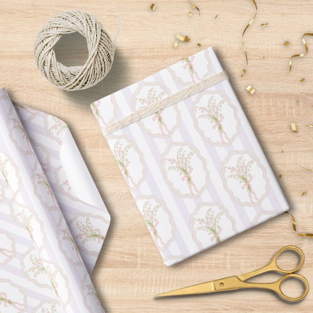 Aquarell-Maiglöckchen-Blumenmuster Geschenkpapier (Von Creator hochgeladen)