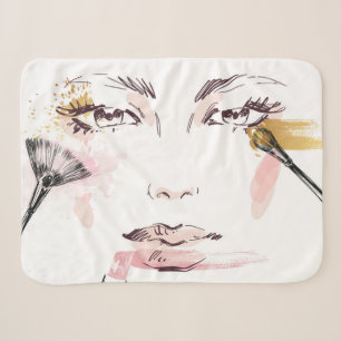 Aquarell-Make-upgesicht Sherpadecke