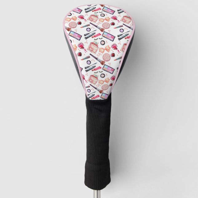 Aquarell-Make-upmuster Golf Headcover (Vorderseite)