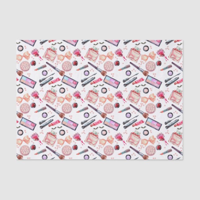 Aquarell-Make-upmuster Seidenpapier (Vorderseite)