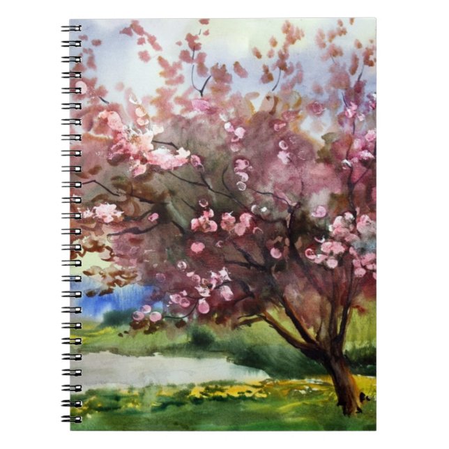 Aquarell-Malerei-Landschaft Notizblock (Vorderseite)