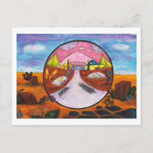 Aquarell-Malerei Science-Fiction-Dimension-Kunst Feiertagspostkarte