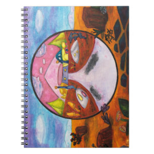 Aquarell-Malerei Science-Fiction-Dimension-Kunst Notizblock