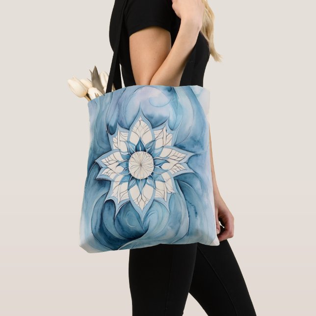 Aquarell-Mandala-Blumenkunst (Von Nahem)