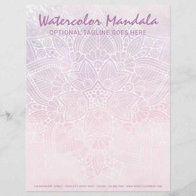 Aquarell-Mandala-holistisches heilendes u. Briefbogen (Vorderseite)