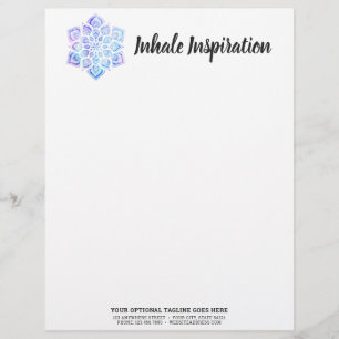 Aquarell Mandala Metaphysisch Spirituell Yoga Briefbogen
