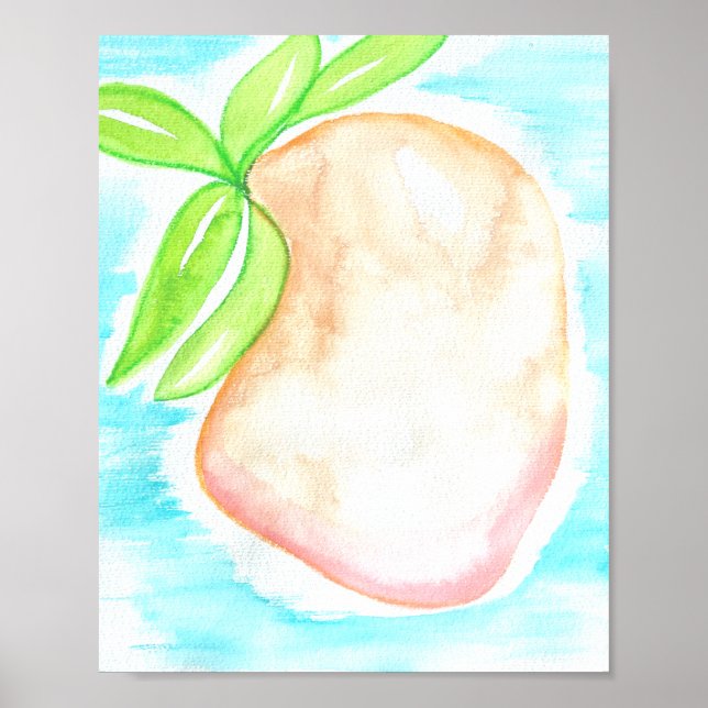 Aquarell-Mango-Originalkunst Poster (Vorne)