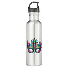 Aquarell Mardi Gras Maske Edelstahlflasche
