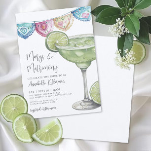Aquarell Margarita Brautparty Einladung