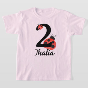 Aquarell-Marienkäfer-Geburtstags-Alter-Party-Shirt T-Shirt