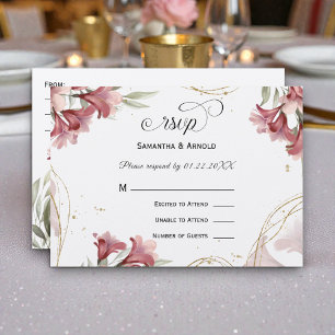 Aquarell Marine Hochzeit-RSVP Einladung