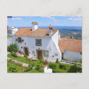 Aquarell Mediterranes Haus Postkarte