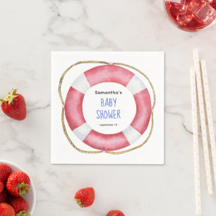 Aquarell Meereslebewesen - Babydusche Serviette