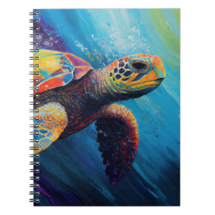 Aquarell Meeresschildkröte Notizbuch Notizblock
