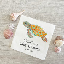 Aquarell-Meeresschildkröte Personalisierte Babypar
