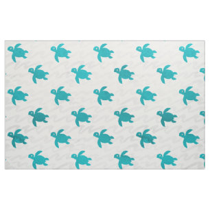 Aquarell-Meeresschildkröte Shibori Welle Stoff