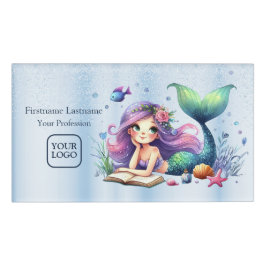 Aquarell Meerjungfrau Niedlich Schöne Namenschild