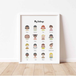 Aquarell Mein Gefühl Diagramm Poster