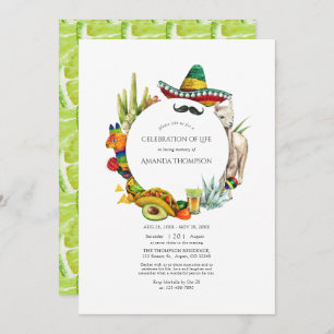 Aquarell Mexican Fiesta Celebration of Life Einladung