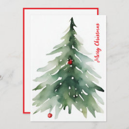 Aquarell Minimalistisch Grüne Weihnachten im Unter