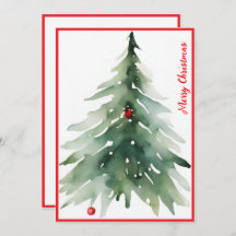 Aquarell Minimalistisch Red Corporate Weihnachten