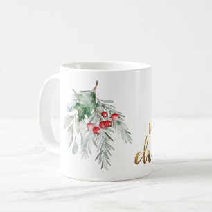 Aquarell Mistelzweig Kaffeetasse
