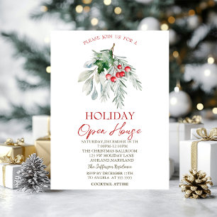 Aquarell Mistelzweig Weihnachts-Open-House Einladung