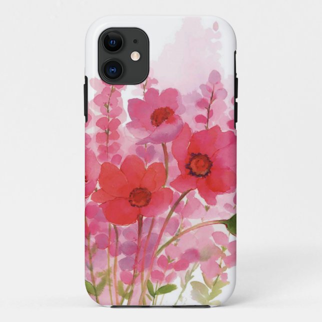 Aquarell mit Blumen Case-Mate iPhone Hülle (Rückseite)