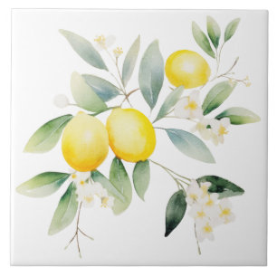 Aquarell Mittelmeer  Fliese