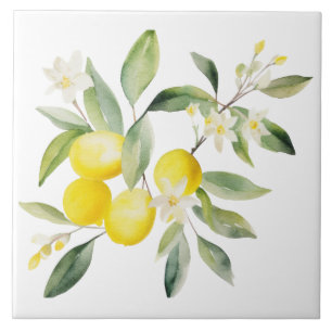 Aquarell Mittelmeer Fliese
