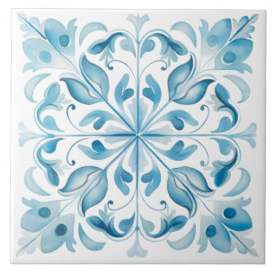 Aquarell Mittelmeer Fliese