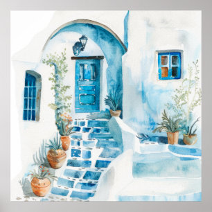 Aquarell Mittelmeer Poster