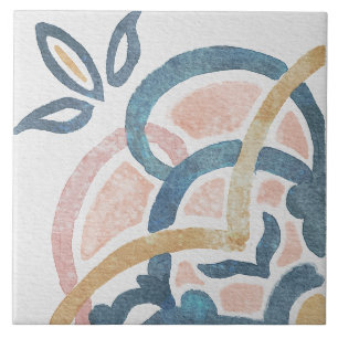 Aquarell-Mittelmeerfliese Fliese